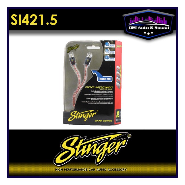 Stinger Pro 4000 Series Audiophile 3' 2 Channel RCA Interconnects Cable SI423
